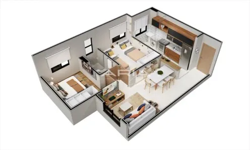 Apartamento com 2 Quartos à venda, 51m² no Residencial Cambuy, Araraquara