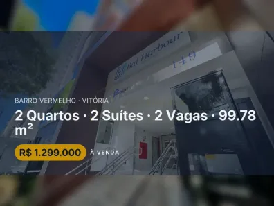 Apartamento com 2 Quartos à venda, 99m² no Barro Vermelho, Vitória