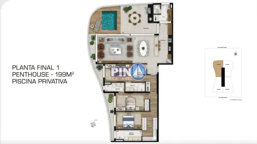 Cobertura com 3 Quartos à venda, 200m² no Setor Bueno, Goiânia