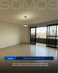 Apartamento com 3 Quartos à venda, 115m² no Atrás da Banca, Petrolina