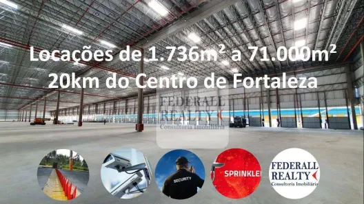 Galpão/Depósito/Armazém para alugar, 1736m² no Ancuri, Fortaleza