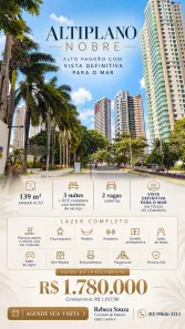 Apartamento com 3 Quartos à venda, 139m² no Altiplano Cabo Branco, João Pessoa