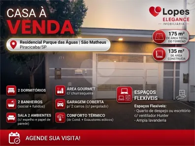 Casa com 2 Quartos à venda, 135m² no Parque São Matheus, Piracicaba