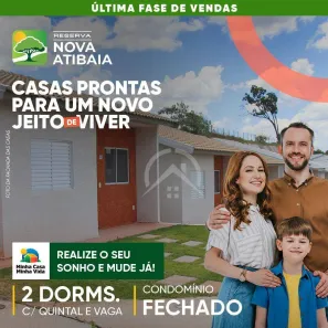 Casa de Condomínio com 2 Quartos à venda, 51m² no Parque Fernão Dias, Atibaia