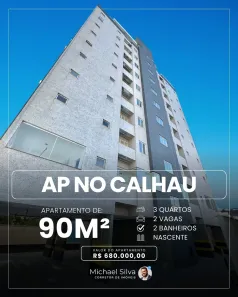 Apartamento com 3 Quartos à venda, 90m² no Calhau, São Luís
