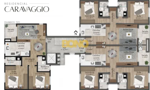 Apartamento com 2 Quartos à venda, 91m² no Cidade Nova, Caxias do Sul