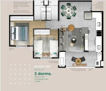 Apartamento com 2 Quartos à venda, 66m² no Swiss Park, Campinas