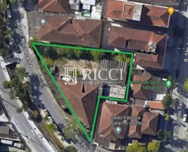 Lote/Terreno à venda, 1722m² no Marapé, Santos