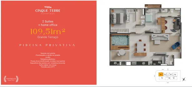 Apartamento com 3 Quartos à venda, 109m² no Setor Bueno, Goiânia