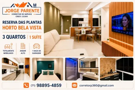 Apartamento com 3 Quartos à venda, 72m² no Horto Bela Vista, Salvador