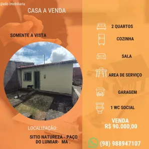 Casa com 2 Quartos à venda, 46m² no , Paço do Lumiar