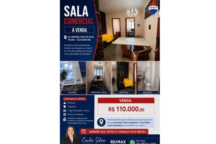 Sala Comercial à venda, 50m² no Pituba, Salvador