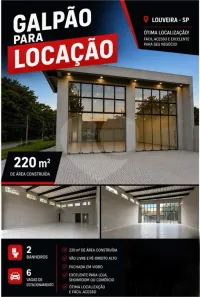 Galpão/Depósito/Armazém para alugar, 220m² no Colinas de São José, Louveira