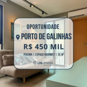 Flat com 1 Quarto à venda, 32m² no Porto de Galinhas, Ipojuca