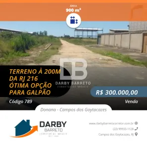 Lote/Terreno à venda, 900m² no Goitacazes, Campos dos Goytacazes