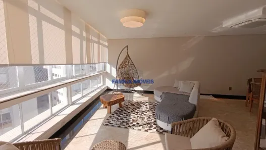 Apartamento com 4 Quartos para alugar, 196m² no Gonzaga, Santos