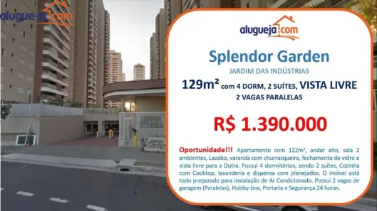 Apartamento com 4 Quartos à venda, 122m² no Jardim das Indústrias, São José dos Campos
