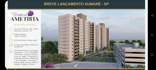 Apartamento com 2 Quartos à venda, 51m² no Jardim Basilicata, Sumaré