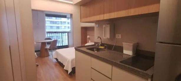Apartamento com 1 Quarto para alugar, 25m² no Brooklin Paulista, São Paulo