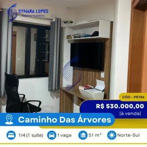 Apartamento com 1 Quarto à venda, 51m² no Caminho das Árvores, Salvador