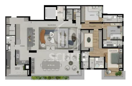 Apartamento com 3 Quartos à venda, 258m² no Santo Amaro, São Paulo