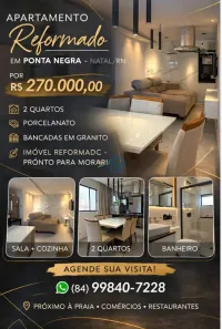 Apartamento com 2 Quartos à venda, 47m² no Ponta Negra, Natal
