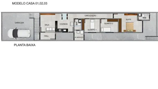 Casa com 3 Quartos à venda, 60m² no Jardim Encantado, São José da Lapa
