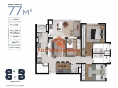 Apartamento com 3 Quartos à venda, 77m² no Vila Osasco, Osasco