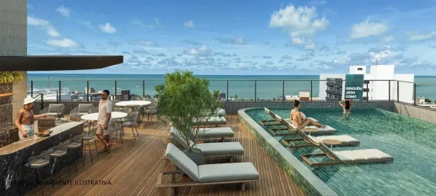 Flat com 1 Quarto à venda, 39m² no Tambaú, João Pessoa
