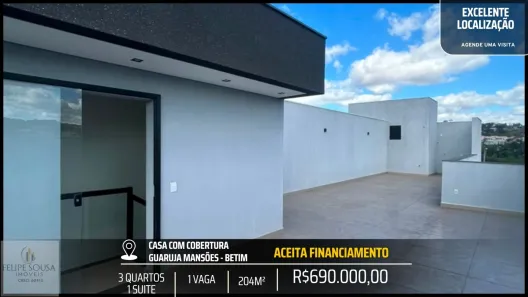 Casa com 3 Quartos à venda, 204m² no Guarujá Mansões, Betim