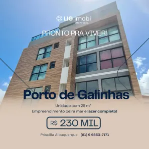 Flat com 1 Quarto à venda, 25m² no Porto de Galinhas, Ipojuca
