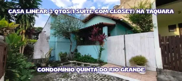 Casa de Condomínio com 3 Quartos à venda, 125m² no Taquara, Rio de Janeiro