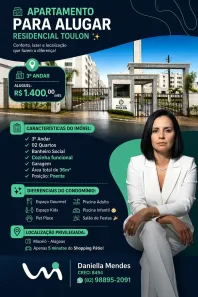 Apartamento com 2 Quartos para alugar, 36m² no Tabuleiro do Martins, Maceió