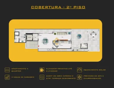Cobertura com 4 Quartos à venda, 260m² no Jaraguá, Belo Horizonte