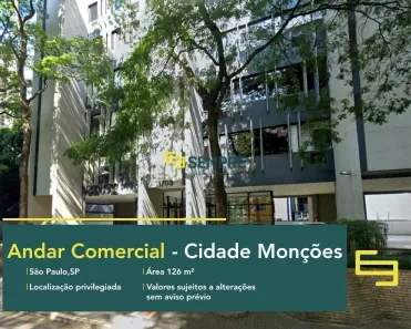 Sala Comercial à venda, 126m² no Cidade Monções, São Paulo