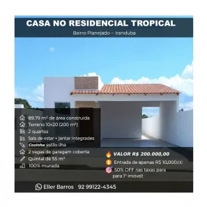 Casa com 2 Quartos à venda, 90m² no , Iranduba