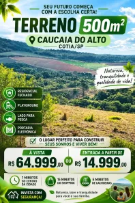 Lote/Terreno à venda, 500m² no Centro (Caucaia do Alto), Cotia