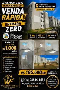 Apartamento com 2 Quartos à venda, 42m² no Fazenda Dourados - Condomínio Sonho Dourado I, Goiânia