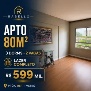 Apartamento com 3 Quartos à venda, 80m² no Jardim Ester, São Paulo
