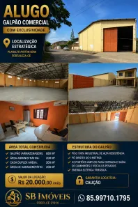 Galpão/Depósito/Armazém para alugar, 1280m² no Planalto Ayrton Senna, Fortaleza