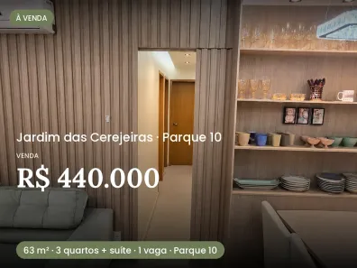 Apartamento com 3 Quartos à venda, 63m² no Parque 10 de Novembro, Manaus