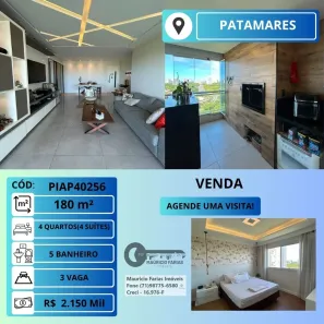 Apartamento com 4 Quartos à venda, 180m² no Patamares, Salvador