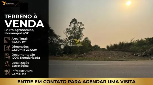 Lote/Terreno à venda, 653m² no Centro, Florianópolis