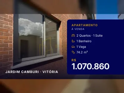 Apartamento com 2 Quartos à venda, 74m² no Jardim Camburi, Vitória