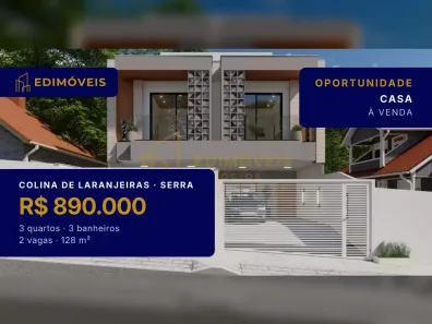 Casa com 3 Quartos à venda, 128m² no Colina de Laranjeiras, Serra
