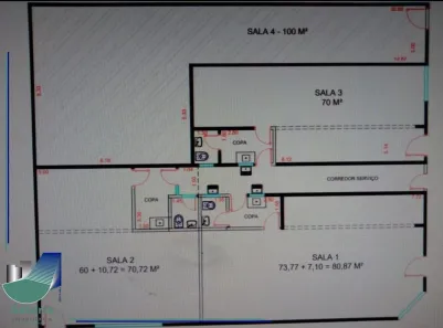 Sala Comercial para alugar, 100m² no Jardinópolis, Jardinópolis