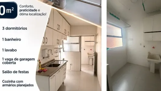 Apartamento com 3 Quartos para alugar, 90m² no Vila Adyana, São José dos Campos