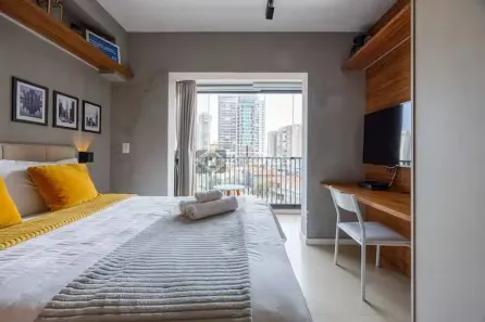 Apartamento com 1 Quarto para alugar, 22m² no Jardim das Acácias, São Paulo