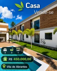 Casa de Condomínio com 3 Quartos à venda, 82m² no Cajazeiras de Abrantes (Abrantes), Camaçari