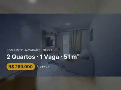Apartamento com 2 Quartos à venda, 51m² no Conjunto Jacaraípe, Serra